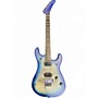 Used EVH 5150 striped Blue Solid Body Electric Guitar Blue