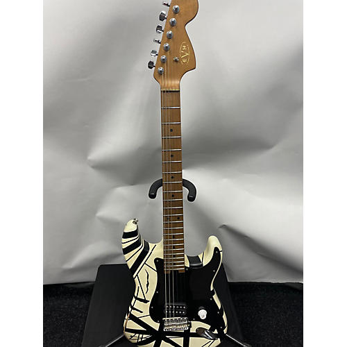 EVH Used EVH 78' Eruption Black And White Solid Body Electric Guitar Black and White