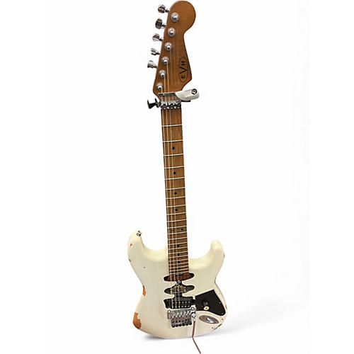 Used EVH FRANKENSTEIN SERIES RELIC EVH2302220 relic white Solid Body Electric Guitar relic white