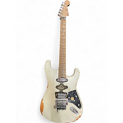 Used EVH Frankenstein Series Relic White Solid Body Electric Guitar