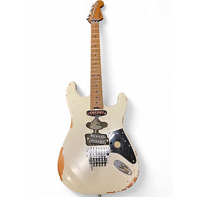 Used EVH Frankie Relic White Solid Body Electric Guitar