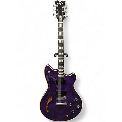 Used EVH SA-126 Special Transparent Purple Hollow Body Electric Guitar