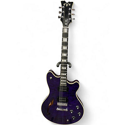 Used EVH SA-126 Trans Purple Hollow Body Electric Guitar