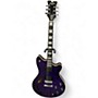 Used EVH SA-126 Trans Purple Hollow Body Electric Guitar Trans Purple