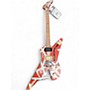 Used EVH SHARK STRIPE RED AND GRAY STRIPES Solid Body Electric Guitar RED AND GRAY STRIPES