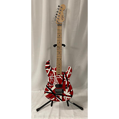 EVH Used EVH STRIPED SERIES RED WITH BLACK STRIPES RED AND BLACK Solid Body Electric Guitar