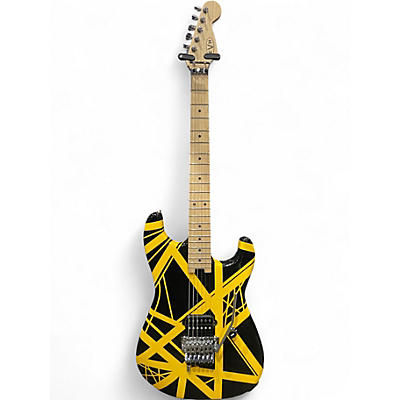 Used EVH Stripe Series Black and Yellow Solid Body Electric Guitar