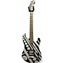Used EVH Stripe Series Circles Black and White Solid Body Electric Guitar Black and White