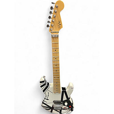 Used EVH Striped Series 5150 Alpine White Solid Body Electric Guitar