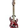 Used EVH Used EVH Striped Series 5150 Red, Black And White Stripes Solid Body Electric Guitar red, black and white stripes