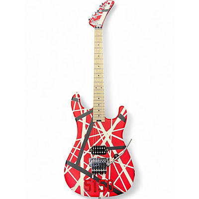 Used EVH Striped Series 5150 Striped Red Solid Body Electric Guitar