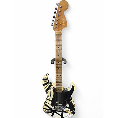 Used EVH Striped Series 78 ERUPTION Black and White Solid Body Electric Guitar