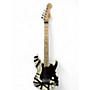 Used EVH Striped Series '78 Eruption Black and White Solid Body Electric Guitar Black and White