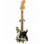 Used EVH Striped Series '78 Eruption White with Black Stripes Solid Body Electric Guitar White with Black Stripes