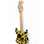 Used EVH Striped Series BLACK WITH YELLOW STRIPES Solid Body Electric Guitar BLACK WITH YELLOW STRIPES