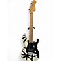 Used EVH Striped Series Black With White Solid Body Electric Guitar Black With White