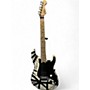 Used EVH Striped Series Black and White Solid Body Electric Guitar Black and White