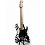 Used EVH Striped Series Black and White Solid Body Electric Guitar Black and White