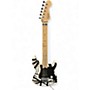 Used EVH Striped Series Black and White Solid Body Electric Guitar Black and White