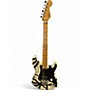 Used EVH Striped Series Black and White Solid Body Electric Guitar Black and White