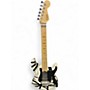 Used EVH Striped Series Black and White Solid Body Electric Guitar Black and White
