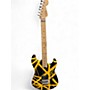 Used EVH Striped Series Black and Yellow Solid Body Electric Guitar Black and Yellow