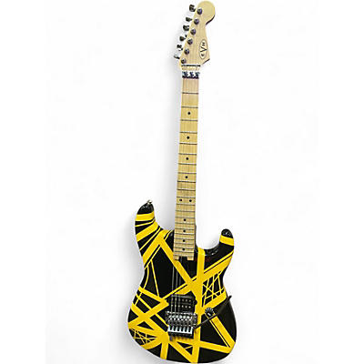 Used EVH Striped Series Black and Yellow Solid Body Electric Guitar