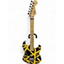 Used EVH Striped Series Black and Yellow Solid Body Electric Guitar Black and Yellow