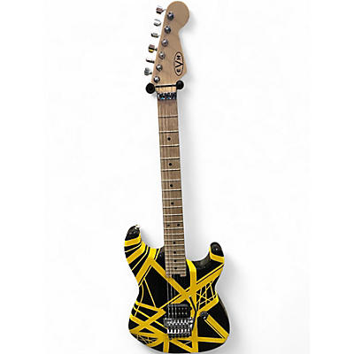 Used EVH Striped Series Black and Yellow Solid Body Electric Guitar
