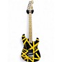Used EVH Striped Series Black and Yellow Solid Body Electric Guitar Black and Yellow