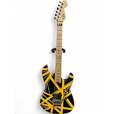 Used EVH Striped Series Black and Yellow Solid Body Electric Guitar