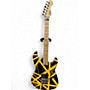 Used EVH Striped Series Black and Yellow Solid Body Electric Guitar Black and Yellow