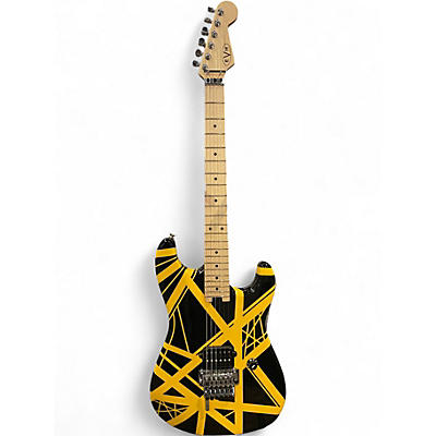 Used EVH Striped Series Black and Yellow Solid Body Electric Guitar