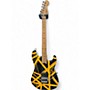 Used EVH Striped Series Black and Yellow Solid Body Electric Guitar Black and Yellow