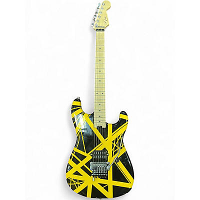 Used EVH Striped Series Black and Yellow Solid Body Electric Guitar