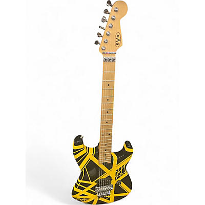 Used EVH Striped Series Black and Yellow Solid Body Electric Guitar