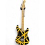 Used EVH Striped Series Black with Yellow Stripes Solid Body Electric Guitar Black with Yellow Stripes