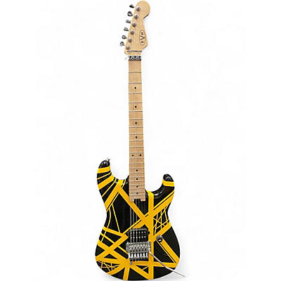 Used EVH Striped Series Bumblebee Black and Yellow Solid Body Electric Guitar