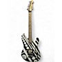 Used EVH Striped Series Crop Circles Black and White Solid Body Electric Guitar Black and White