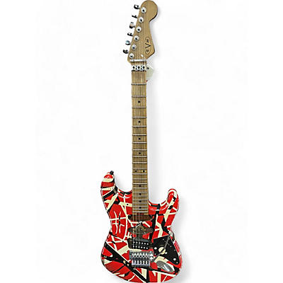 EVH Used EVH Striped Series Frankie R, BLACK AND WHITE Solid Body Electric Guitar