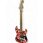 Used EVH Used EVH Striped Series Frankie R, BLACK AND WHITE Solid Body Electric Guitar R, BLACK AND WHITE