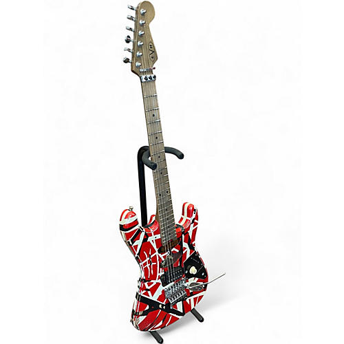 Used EVH Striped Series Frankie RED STRIPED Solid Body Electric Guitar RED STRIPED