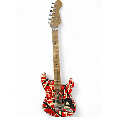 Used EVH Striped Series Frankie RED Solid Body Electric Guitar