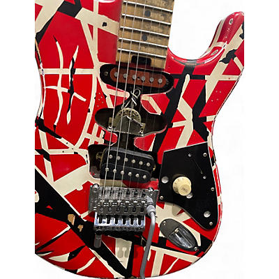 Used EVH Striped Series Frankie RED Solid Body Electric Guitar