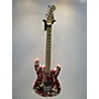 Used EVH Used EVH Striped Series Frankie Red With Black And White Stripes Solid Body Electric Guitar Red with Black and White Stripes