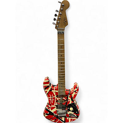 Used EVH Striped Series Frankie STRIPED-RED/WHITE/BLACK Solid Body Electric Guitar
