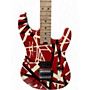 Used EVH Striped Series Red with Black and White Stripes Solid Body Electric Guitar Red with Black and White Stripes