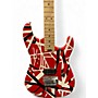 Used EVH Striped Series Red with Black and White Stripes Solid Body Electric Guitar Red with Black and White Stripes