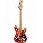 Used EVH Striped Series Red with Black and White Stripes Solid Body Electric Guitar Red with Black and White Stripes