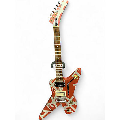 Used EVH Striped Series Shark BURGUNDY RED Solid Body Electric Guitar